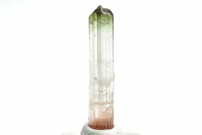 Bi-Colored Elbaite Tourmaline Crystal - Rubaya, Congo #206889